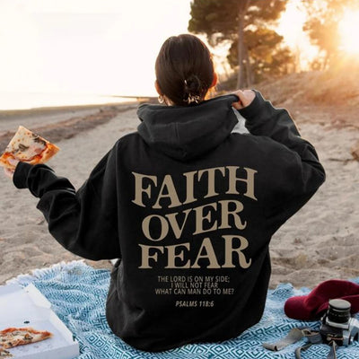 Faith over Fear religious hoodie