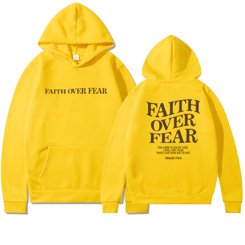 Faith over Fear religious hoodie