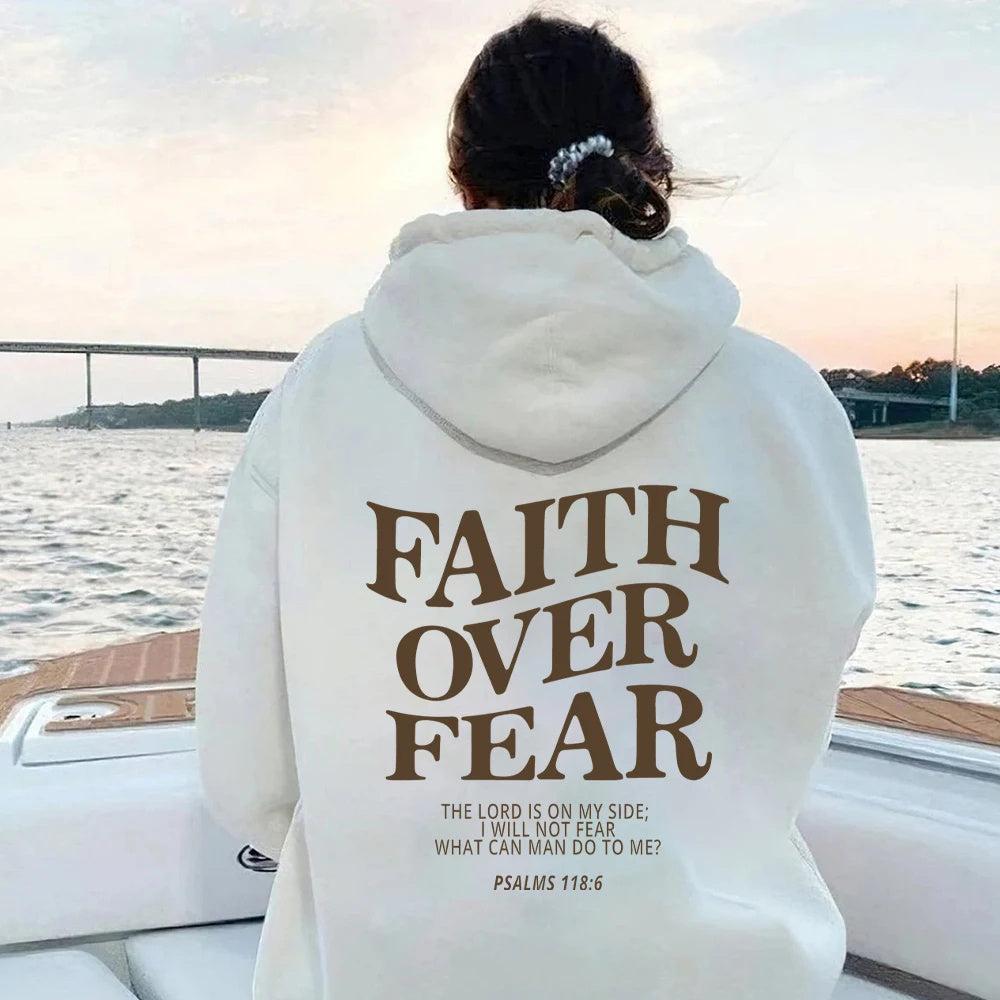 Faith over Fear religious hoodie